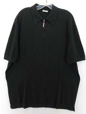 Gran Sasso Sweater XL Polo 1/4 Zip Pullover Quiet Luxury Italy 56